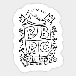 Red Bank Run Club Coat of Arms Sticker